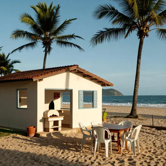 Casas baratas com churrasqueira para alugar na Enseada